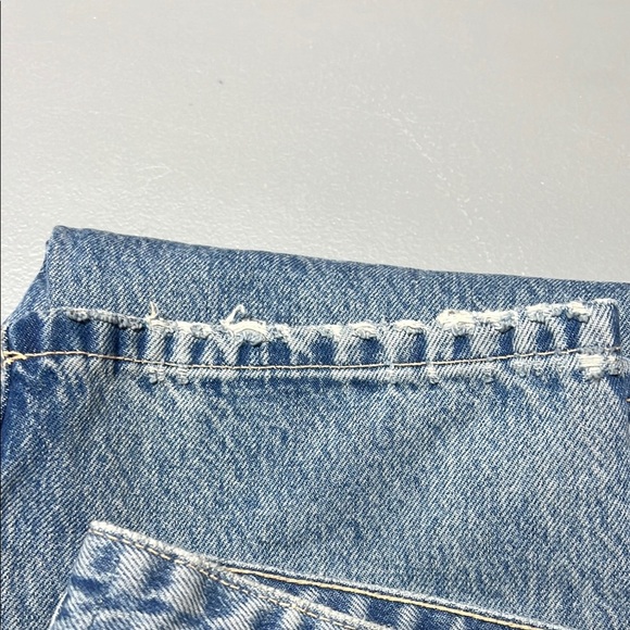 Zara Classic Blue High Waist Straight Leg Jeans Size 10 Denim School Minimalist - Picture 14 of 15